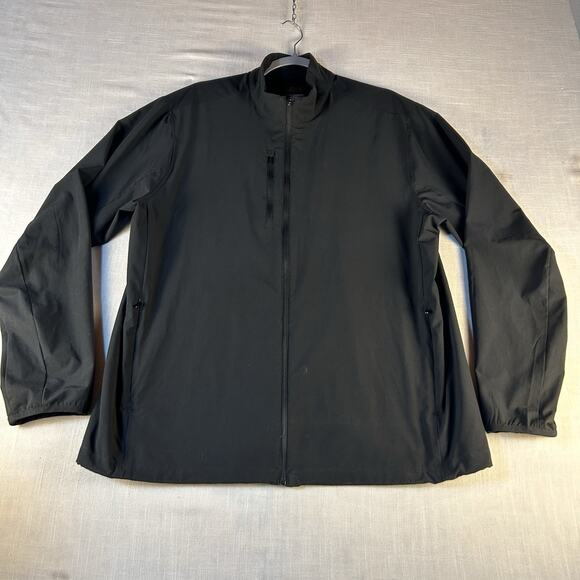 Greg Norman Other - Greg Norman Golf Jacket Mens Large Full Zip Performance Shark‎ Black Mock Collar
